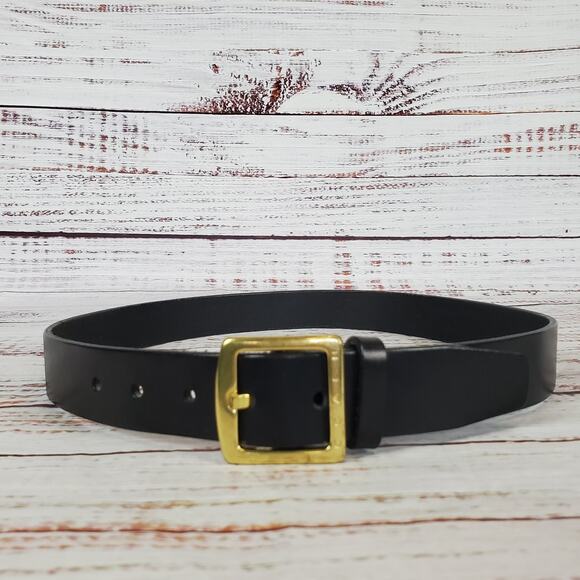 Coach Retro Brown Leather Belt with Solid Brass Square Buckle Size Large - Picture 1 of 10